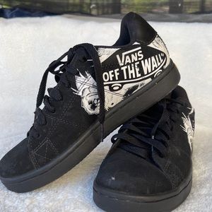 VANS Oliver Peck Leather Sneakers Black-White Size 5Y/6.5 Women